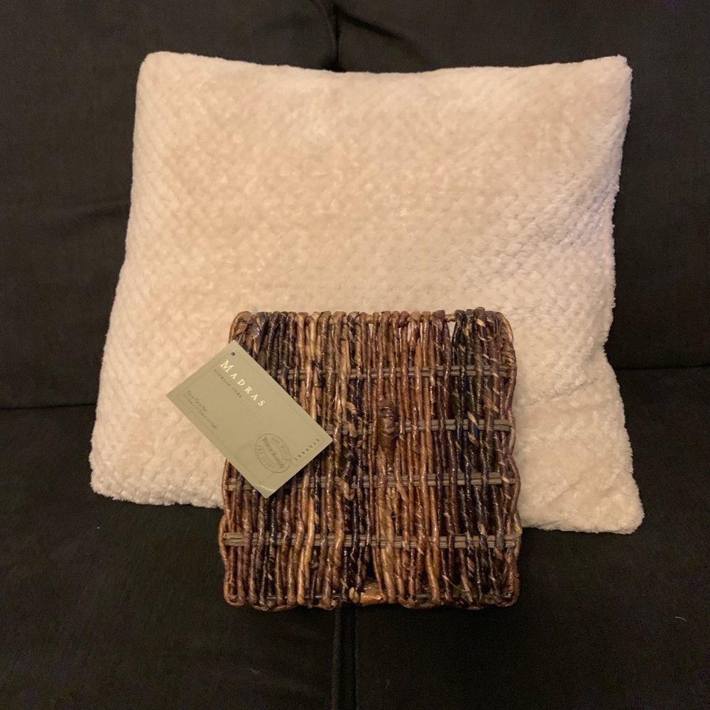 NWT World Market Wicker Storage Cube